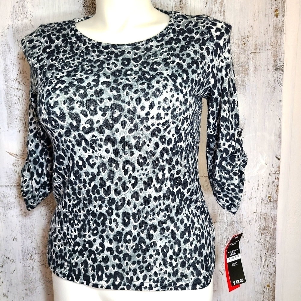 NWT Rebecca Malone Women's Sz petites S Animal Pri